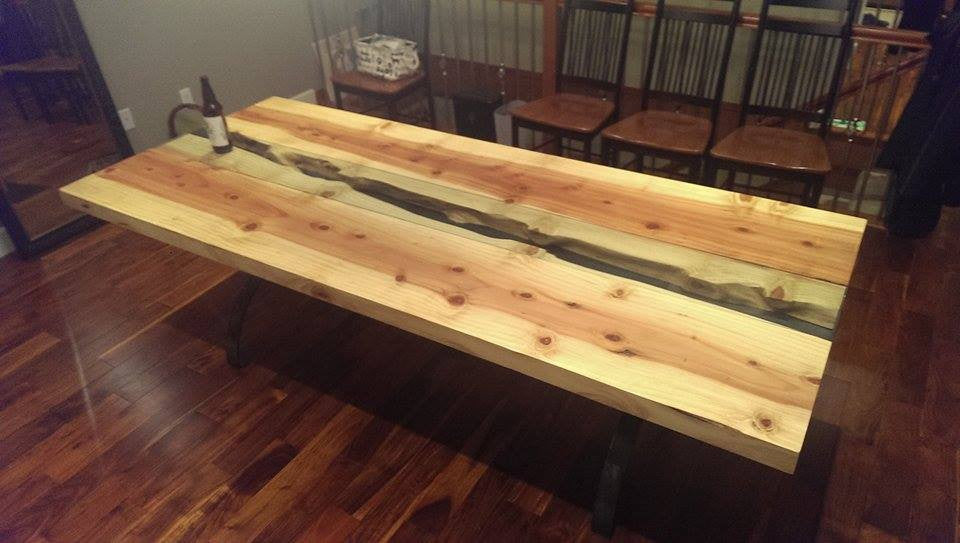 Reverse Live-edge Dining Table